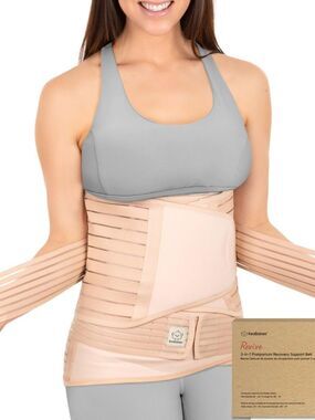 KeaBabies Revive 3 in 1 Postpartum Recovery Support Belt Wrap M/L Ivory